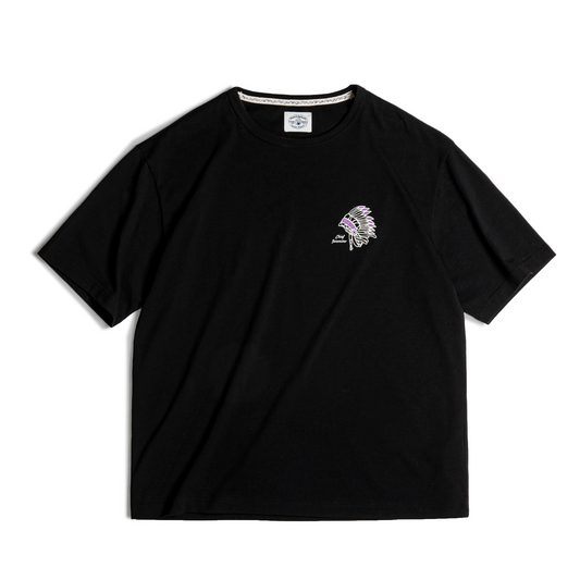 Vintage Men's Graphic Tee Indian Headdresses Print Short Sleeve T-Shirt