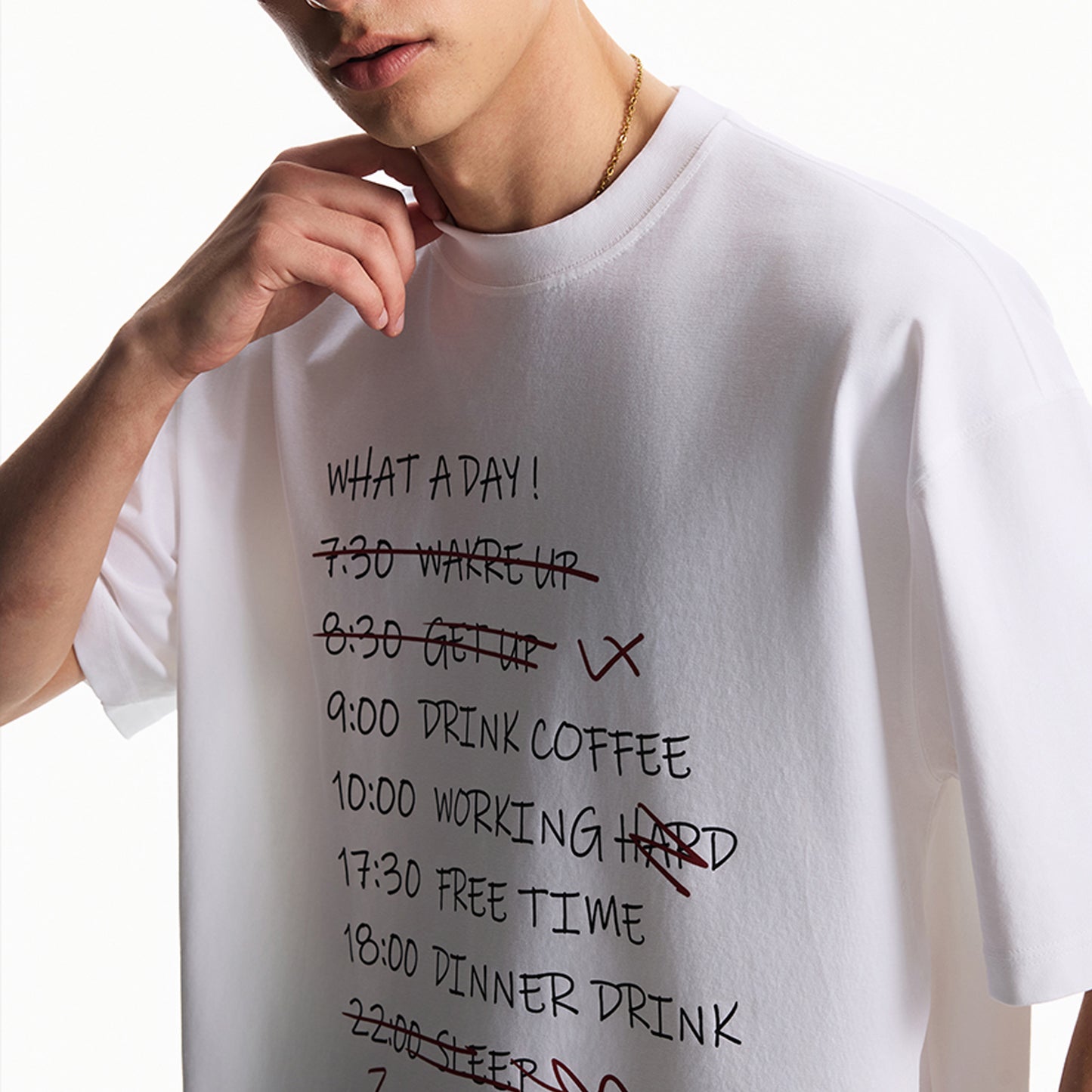 Unisex Soft Graphic Tee Stylish Letter Print Short Sleeve T-Shirt