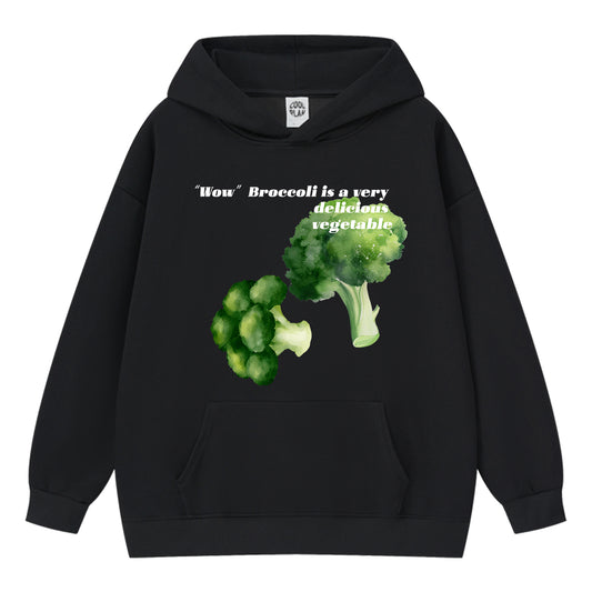 Broccoli Vegetable Graphic Hoodie Novelty Streetwear Hoody Sweatshirt