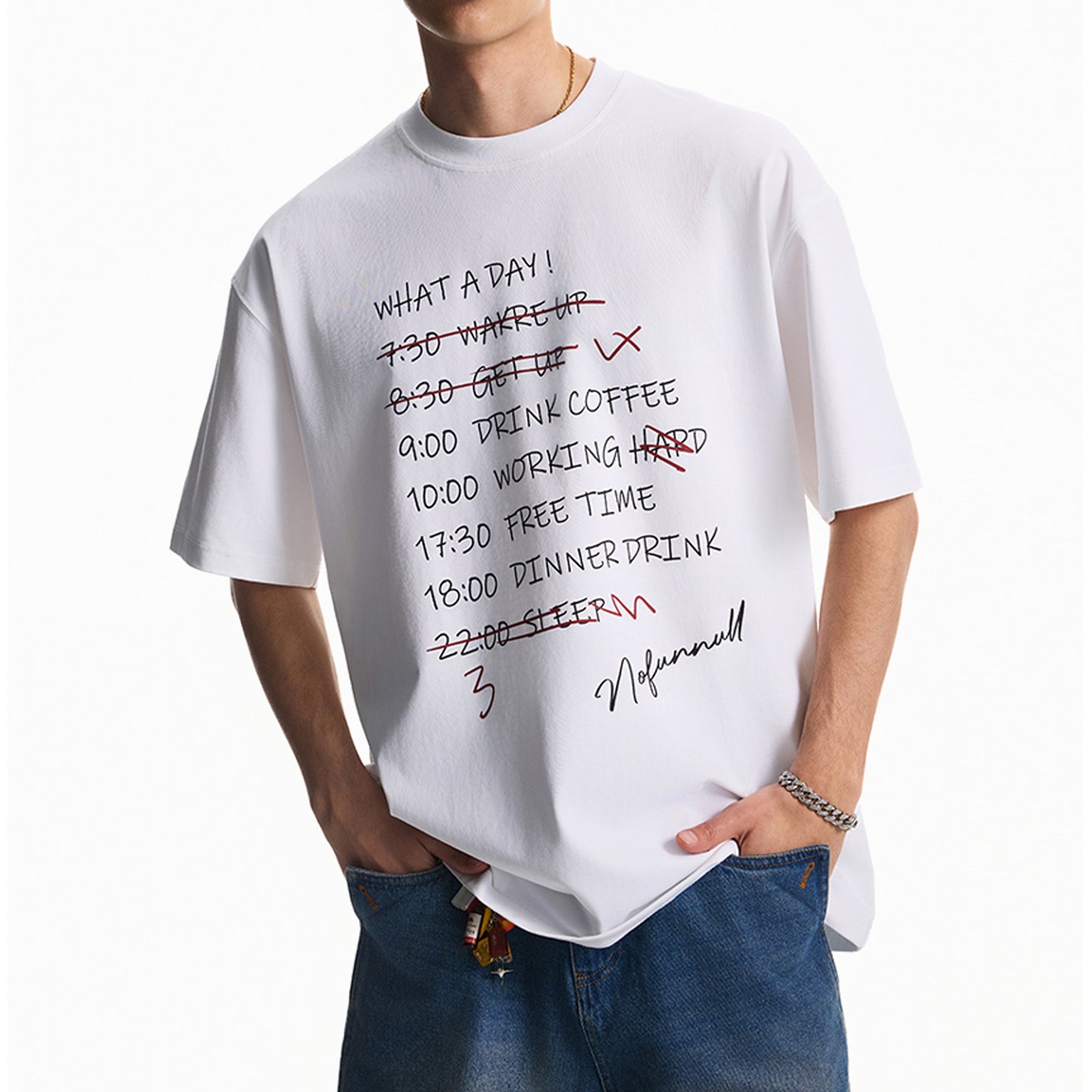 Unisex Soft Graphic Tee Stylish Letter Print Short Sleeve T-Shirt