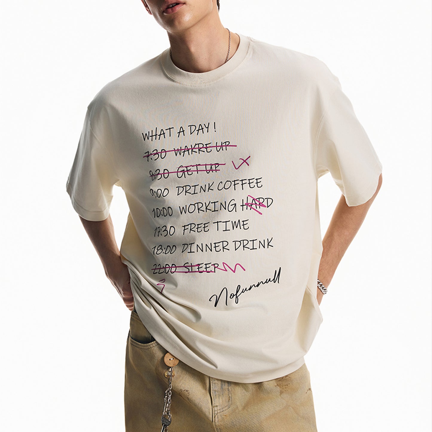Unisex Soft Graphic Tee Stylish Letter Print Short Sleeve T-Shirt