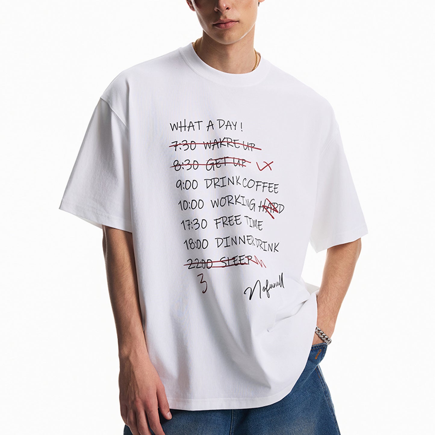 Unisex Soft Graphic Tee Stylish Letter Print Short Sleeve T-Shirt