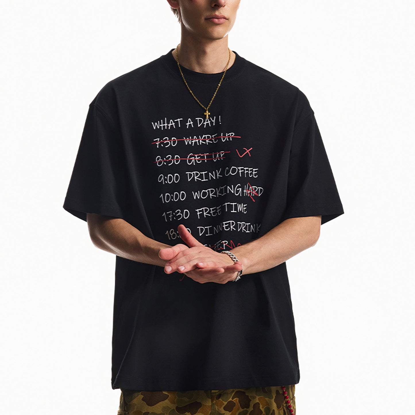 Unisex Soft Graphic Tee Stylish Letter Print Short Sleeve T-Shirt