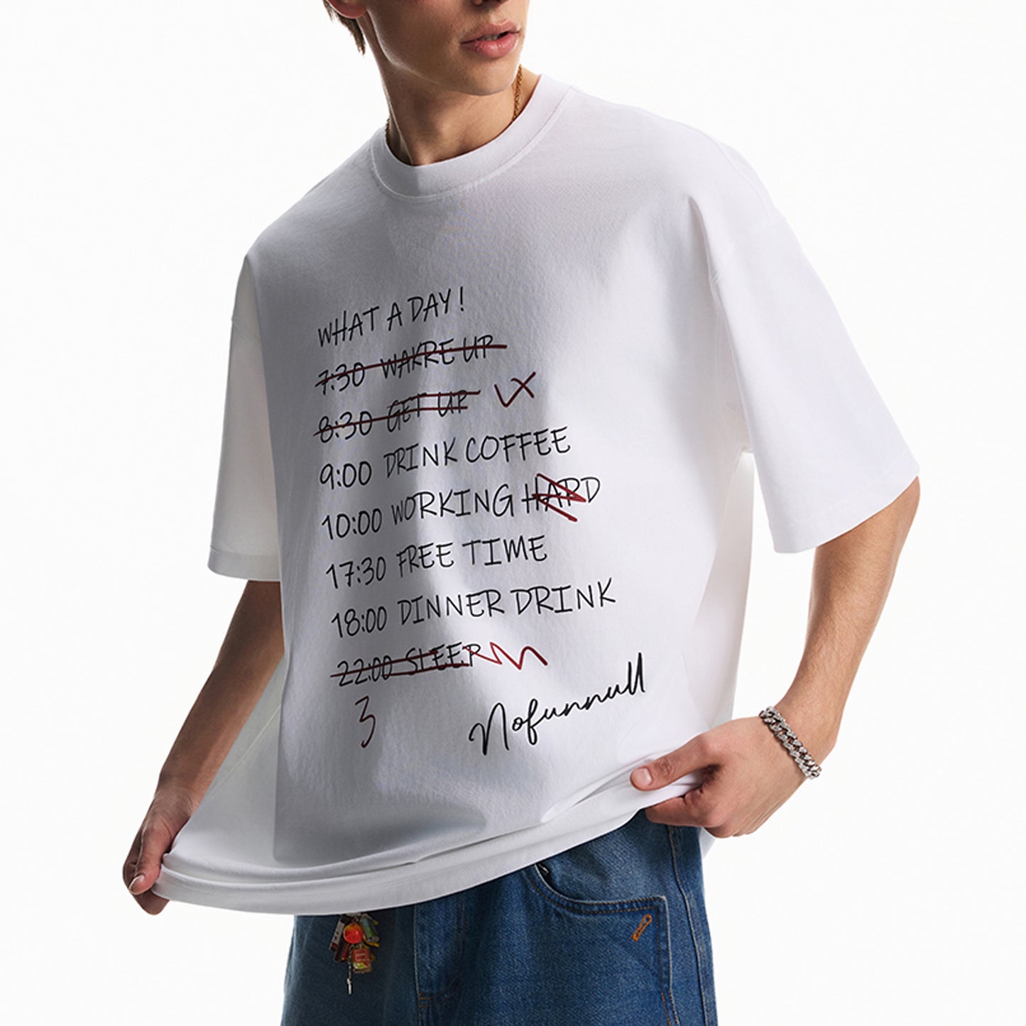 Unisex Soft Graphic Tee Stylish Letter Print Short Sleeve T-Shirt