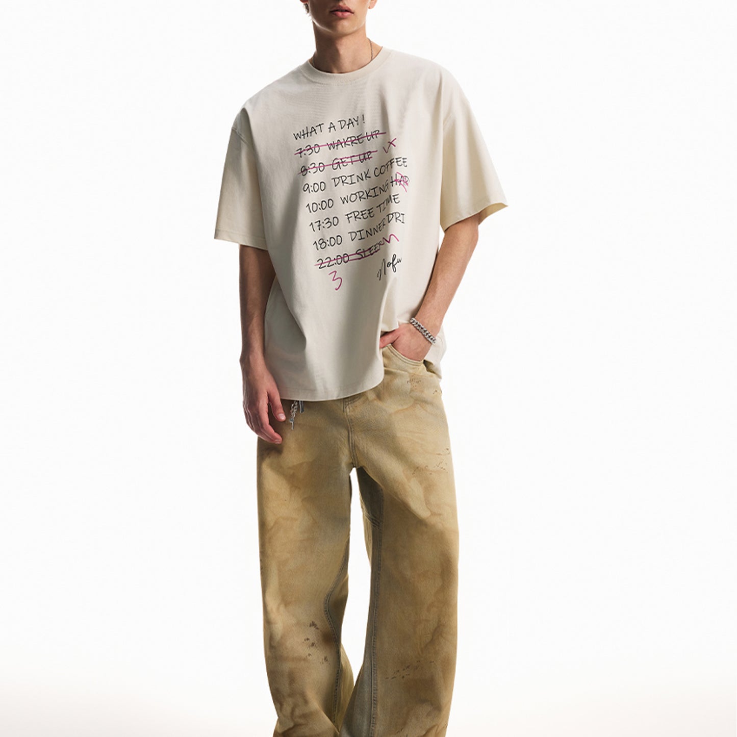 Unisex Soft Graphic Tee Stylish Letter Print Short Sleeve T-Shirt