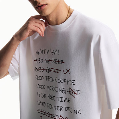 Unisex Soft Graphic Tee Stylish Letter Print Short Sleeve T-Shirt