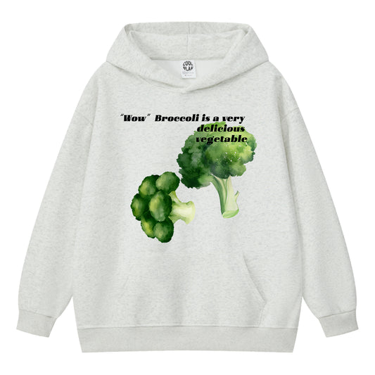 Broccoli Vegetable Graphic Hoodie Novelty Streetwear Hoody Sweatshirt