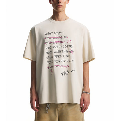Unisex Soft Graphic Tee Stylish Letter Print Short Sleeve T-Shirt