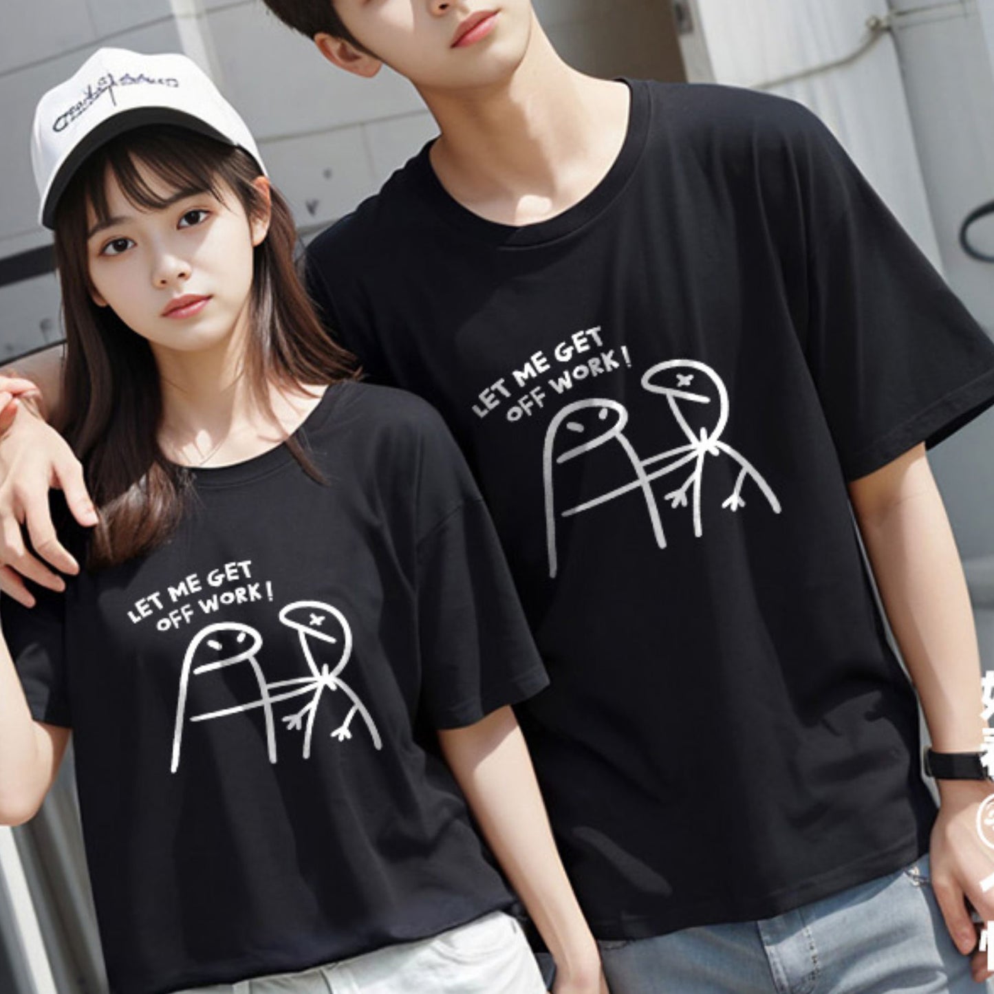 Novelty  T-shirt Let Me Get Off Work Graphic Tee Funny Short Sleeve Tops