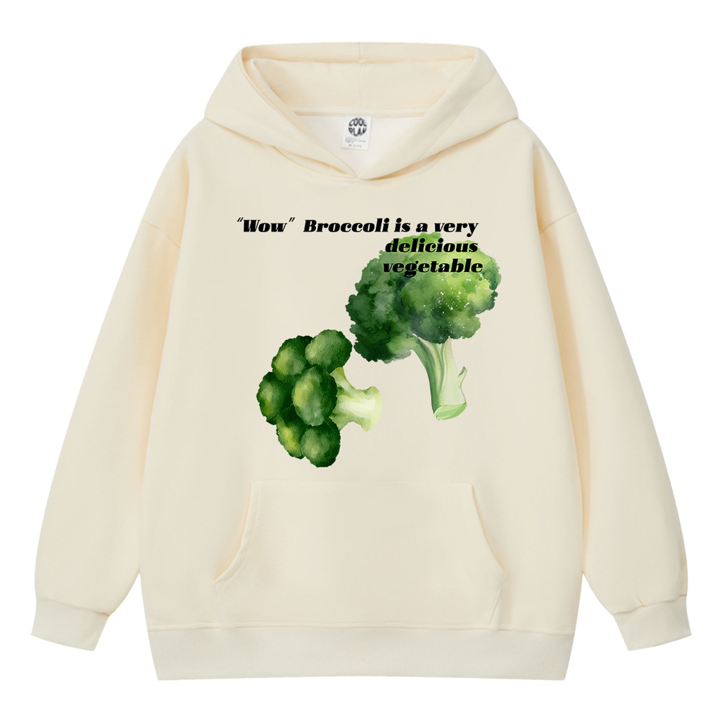 Broccoli Vegetable Graphic Hoodie Novelty Streetwear Hoody Sweatshirt