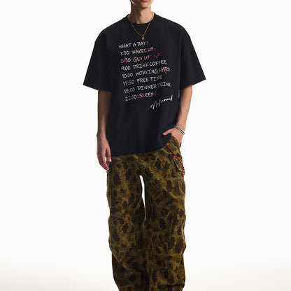 Unisex Soft Graphic Tee Stylish Letter Print Short Sleeve T-Shirt