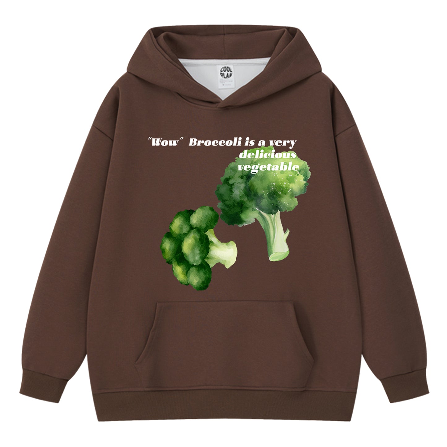Broccoli Vegetable Graphic Hoodie Novelty Streetwear Hoody Sweatshirt