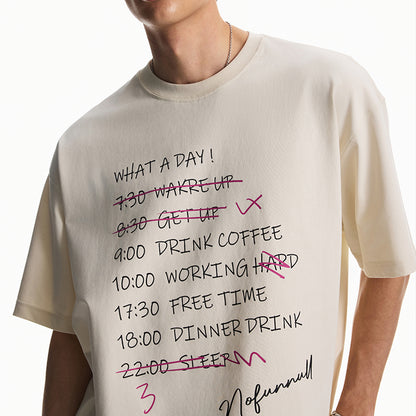Unisex Soft Graphic Tee Stylish Letter Print Short Sleeve T-Shirt