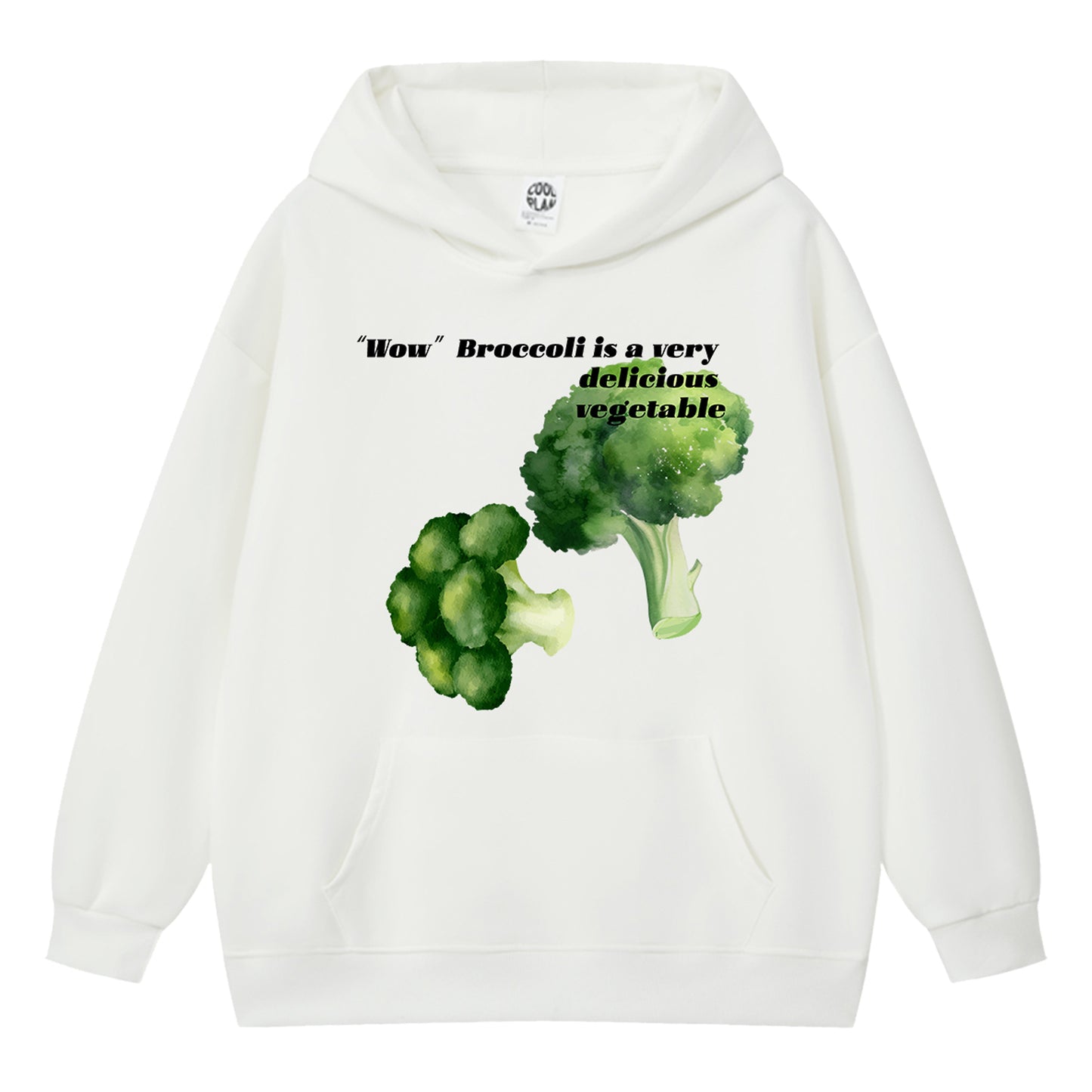 Broccoli Vegetable Graphic Hoodie Novelty Streetwear Hoody Sweatshirt