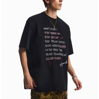 Unisex Soft Graphic Tee Stylish Letter Print Short Sleeve T-Shirt